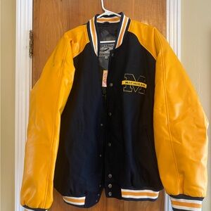 University of Michigan Black & Yellow Varsity Jacket